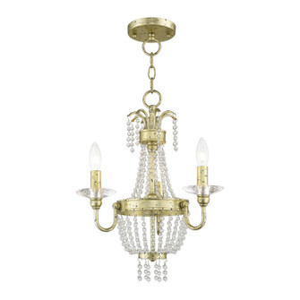 Valentina Three Light Mini Chandelier/Ceiling Mount in Hand Applied Winter Gold (107|51843-28)