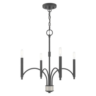 Wisteria Four Light Mini Chandelier in Scandinavian Gray w/ Brushed Nickel (107|51334-76)