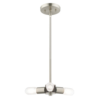 Copenhagen Three Light Mini Chandelier in Brushed Nickel w/ Bronzes (107|51133-91)