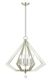 Diamond Six Light Chandelier in Polished Nickel (107|50666-35)