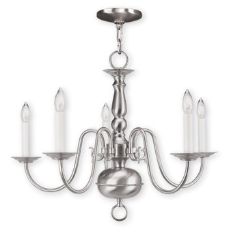 Williamsburgh Five Light Chandelier in Brushed Nickel (107|5005-91)