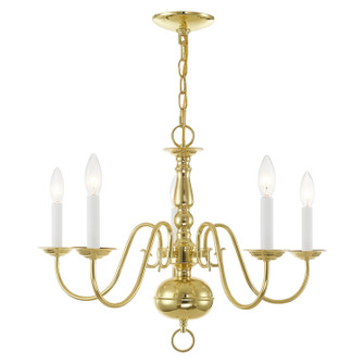 Williamsburgh Five Light Chandelier in Polished Brass (107|5005-02)