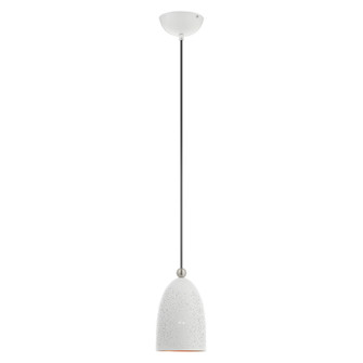 Arlington One Light Pendant in White w/ Brushed Nickels (107|49107-03)