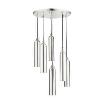 Ardmore Six Light Pendant in Brushed Nickel w/ Polished Chromes (107|46756-91)