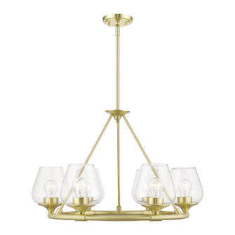 Willow Six Light Chandelier in Satin Brass (107|46726-12)