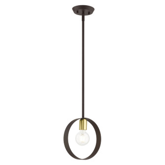 Modesto One Light Pendant in Bronze w/ Satin Brasss (107|46411-07)