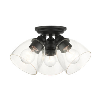 Montgomery Three Light Flush Mount in Black (107|46339-04)