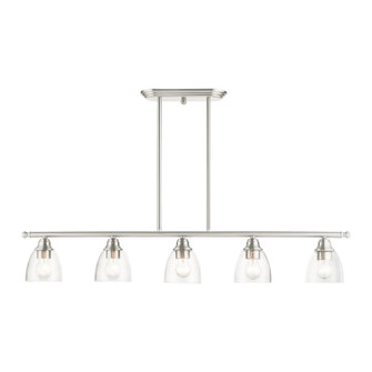 Montgomery Five Light Linear Chandelier in Brushed Nickel (107|46338-91)