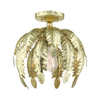 Acanthus One Light Semi Flush Mount in Hand Applied Winter Gold (107|46231-28)