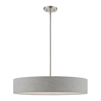 Elmhurst Five Light Pendant in Brushed Nickel w/Shiny White (107|46145-91)