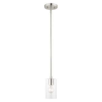 Zurich One Light Pendant in Brushed Nickel (107|45477-91)