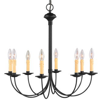 Heritage Eight Light Chandelier in Black (107|4458-04)