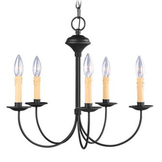 Heritage Five Light Chandelier in Black (107|4455-04)