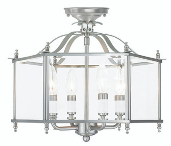 Livingston Four Light Pendant/Ceiling Mount in Brushed Nickel (107|4398-91)