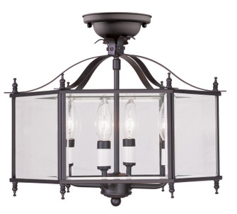 Livingston Four Light Pendant/Ceiling Mount in Bronze (107|4398-07)