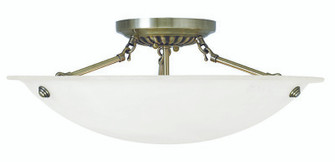 Oasis Three Light Ceiling Mount in Antique Brass (107|4274-01)