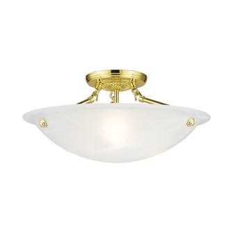 Oasis Three Light Ceiling Mount in Polished Brass (107|4273-02)