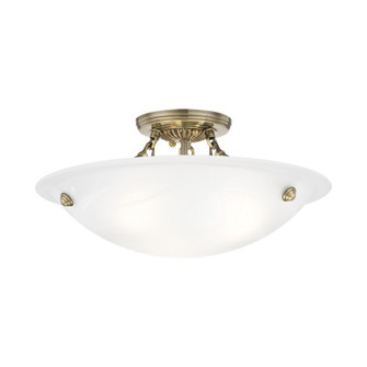 Oasis Three Light Ceiling Mount in Antique Brass (107|4273-01)