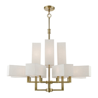 Rubix 12 Light Foyer Chandelier in Antique Brass (107|42669-01)