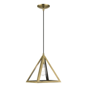 Pinnacle One Light Pendant in Antique Brass (107|41329-01)
