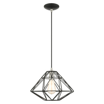 Knox One Light Pendant in Black w/ Brushed Nickels (107|41323-04)