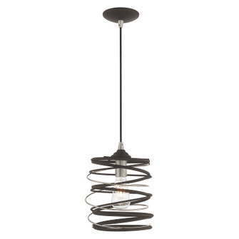 Pendants One Light Mini Pendant in Bronze w/ Brushed Nickel (107|41320-07)