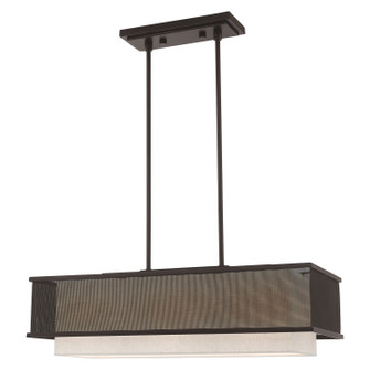 Braddock Three Light Linear Chandelier in Bronze (107|41204-07)