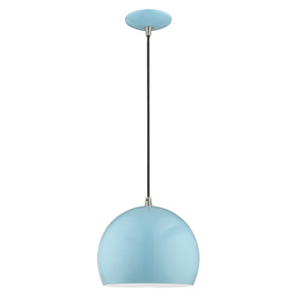 Metal Shade Mini Pendants One Light Mini Pendant in Shiny Baby Blue (107|41181-74)