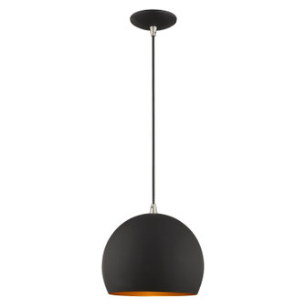 Piedmont One Light Mini Pendant in Black w/ Brushed Nickels (107|41181-04)