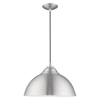 Metal Shade Mini Pendants One Light Mini Pendant in Brushed Aluminum w/ Polished Chromes (107|41180-66)