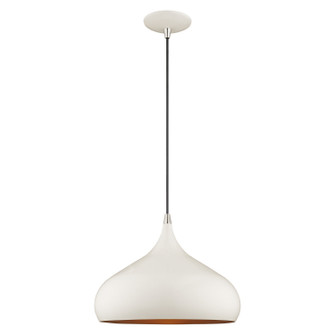 Amador One Light Mini Pendant in Shiny White w/ Polished Chromes (107|41173-69)