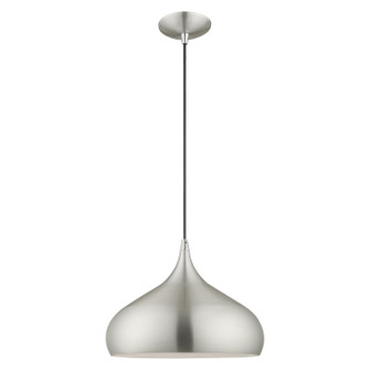 Amador One Light Mini Pendant in Brushed Aluminum w/ Polished Chromes (107|41173-66)