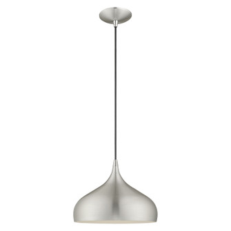 Amador One Light Mini Pendant in Brushed Aluminum w/ Polished Chromes (107|41172-66)