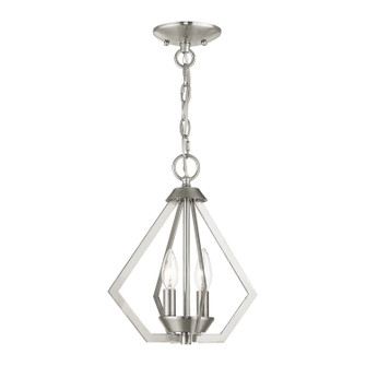 Prism Two Light Mini Chandelier/Ceiling Mount in Brushed Nickel (107|40922-91)