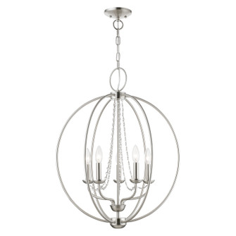 Arabella Five Light Chandelier in Brushed Nickel (107|40915-91)