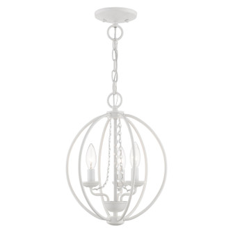 Arabella Three Light Convertible Mini Chandelier/ Semi-Flush in White (107|40913-03)