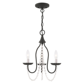 Alessia Three Light Mini Chandelier in Black (107|40793-04)