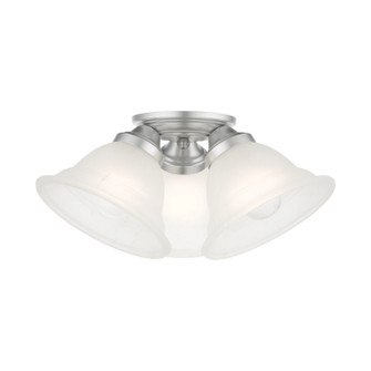 Wynnewood Three Light Flush Mount in Painted Satin Nickel (107|40727-81)