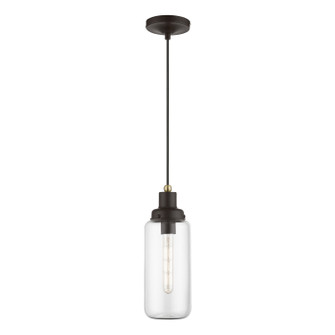 Oakhurst One Light Mini Pendant in Bronze w/Antique Brass (107|40614-07)