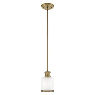 Middlebush One Light Mini Pendant in Antique Brass (107|40210-01)