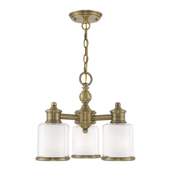 Middlebush Three Light Mini Chandelier/Ceiling Mount in Antique Brass (107|40203-01)