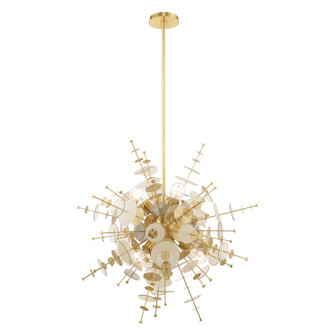 Circulo Six Light Pendant in Satin Brass (107|40076-12)