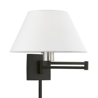 Swing Arm Wall Lamps One Light Swing Arm Wall Lamp in Black w/Brushed Nickel (107|40039-04)