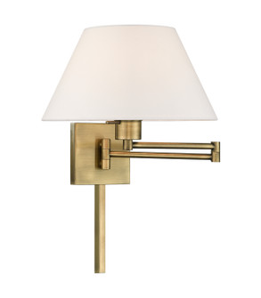 Swing Arm Wall Lamps One Light Swing Arm Wall Lamp in Antique Brass (107|40039-01)