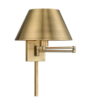 Swing Arm Wall Lamps One Light Swing Arm Wall Lamp in Antique Brass (107|40030-01)