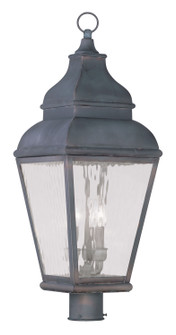 Exeter Three Light Post-Top Lanterm in Charcoal (107|2606-61)