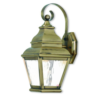 Exeter One Light Outdoor Wall Lantern in Antique Brass (107|2601-01)