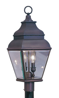 Exeter Two Light Outdoor Post Lantern in Bronze (107|2592-07)