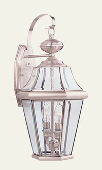 Georgetown Two Light Outdoor Wall Lantern in Brushed Nickel (107|2261-91)