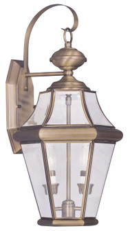 Georgetown Two Light Outdoor Wall Lantern in Antique Brass (107|2261-01)